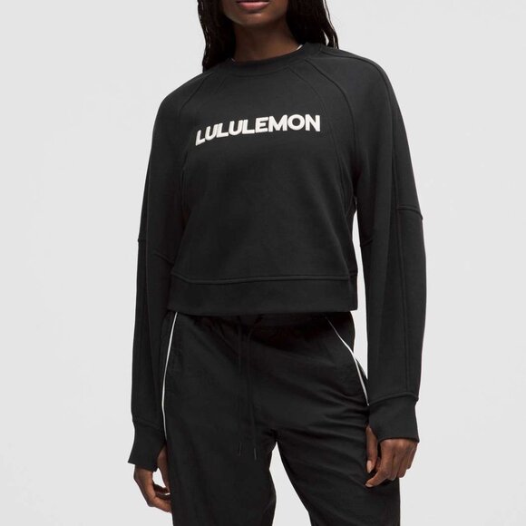 NWT Lululemon Scuba Oversized Pullover, Sz XS/S, Black/Light Ivory - Picture 1 of 7